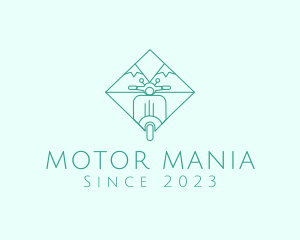 Mountains Scooter Motorbike logo design