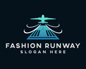 Airplane Takeoff Runway logo design