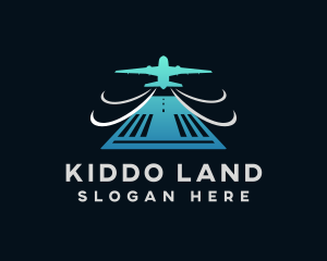 Airplane Takeoff Runway logo design