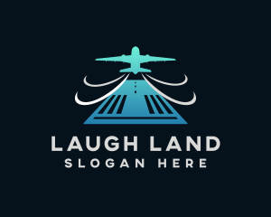 Airplane Takeoff Runway logo design