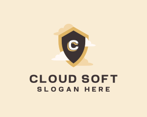 Sky Cloud Shield logo design