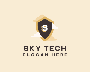 Sky Cloud Shield logo design