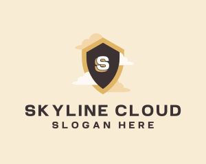 Sky Cloud Shield logo design