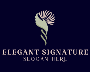 Elegant Flower Hand logo design