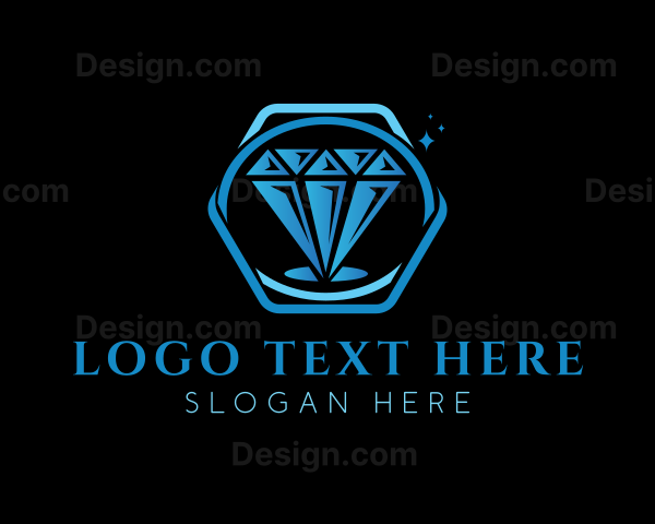 Blue Diamond Gem Logo