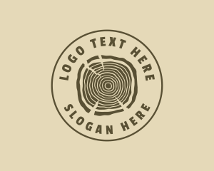 Hipster Wood Log logo