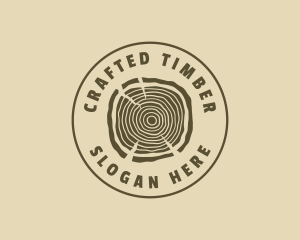 Hipster Wood Log logo design