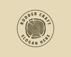 Hipster Wood Log logo design