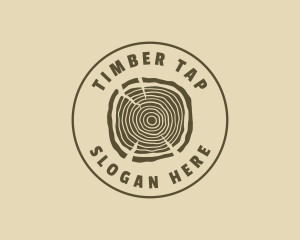 Hipster Wood Log logo design