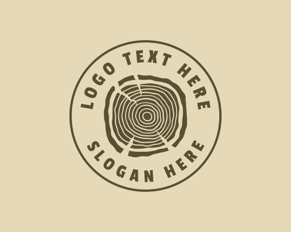 Hipster Wood Log logo