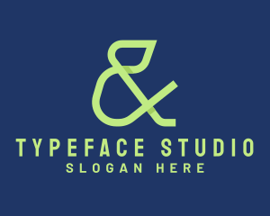 Green Ampersand Font logo