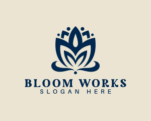 Lotus Bloom Petal logo design