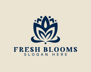 Lotus Bloom Petal logo design