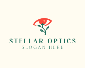 Optical Eye Flower  logo design