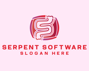 Software Box Letter S logo design