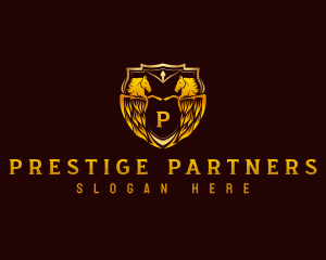 Royal Pegasus Shield logo design