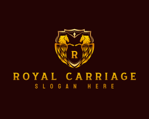 Royal Pegasus Shield logo design