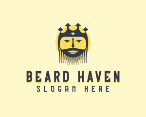 King Crown Beard logo design