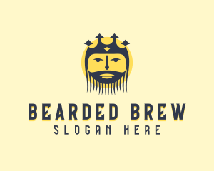 King Crown Beard logo design