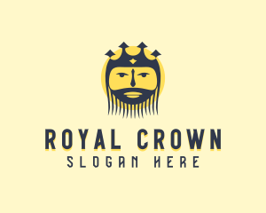 King Crown Beard logo design