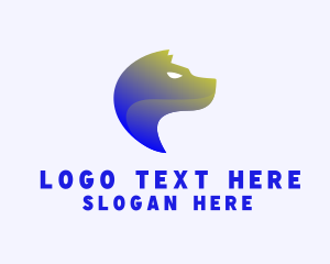 Gradient Hound Dog Logo