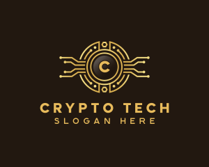 Fintech Circuit Tech logo design