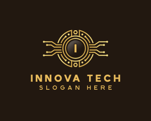 Fintech Circuit Tech logo design