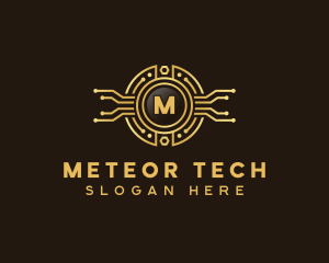 Fintech Circuit Tech logo design