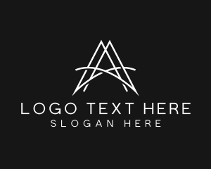 Geometric Letter A Media Logo