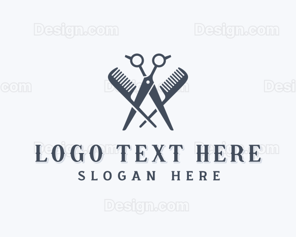 Barbershop Grooming Haircut Logo