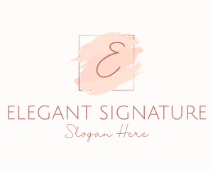 Watercolor Signature Beauty logo design