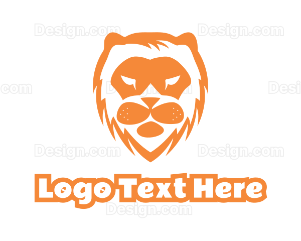 Abstract Lion Face Logo