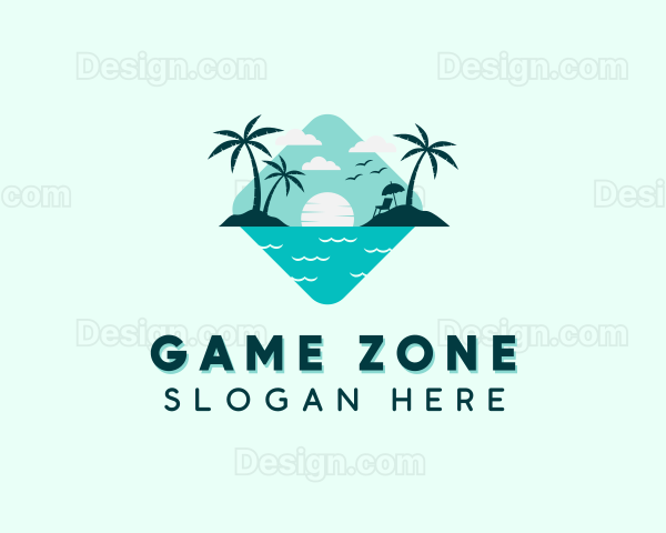 Beach Resort Vacation Logo