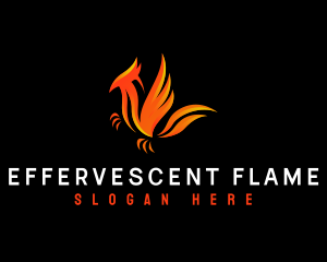 Phoenix Flying Flame logo design