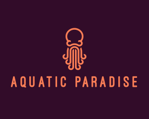 Sea Octopus Tentacles logo design