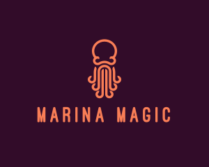 Sea Octopus Tentacles logo design