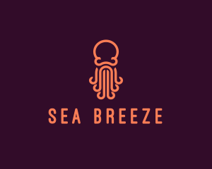 Sea Octopus Tentacles logo design