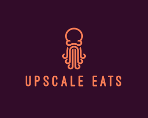 Sea Octopus Tentacles logo design