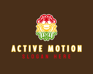 Jamaican Rasta Monkey logo design