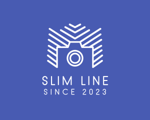 Minimalist Camera Line Art logo design