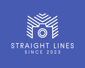 Minimalist Camera Line Art logo design