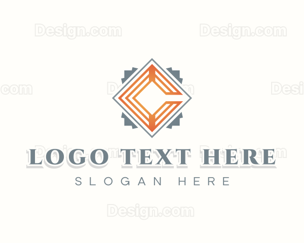 Modern Geometric Letter C Logo