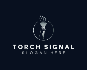 Liberty Hand Torch logo