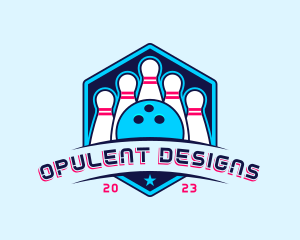 Bowling Sport League logo design