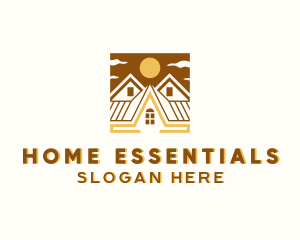 Home Roofing Property logo design