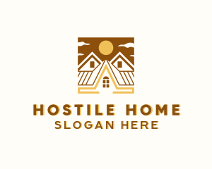 Home Roofing Property logo design