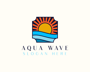 Seaside Beach Resort logo design
