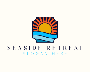 Seaside Beach Resort logo design