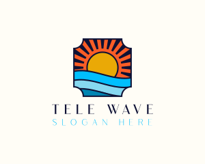 Seaside Beach Resort logo design