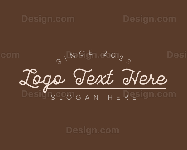 Retro Cursive Business Logo